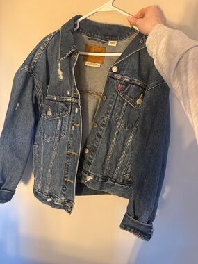 Levi's Light Blue Denim Jacket with Leather Logo Patch